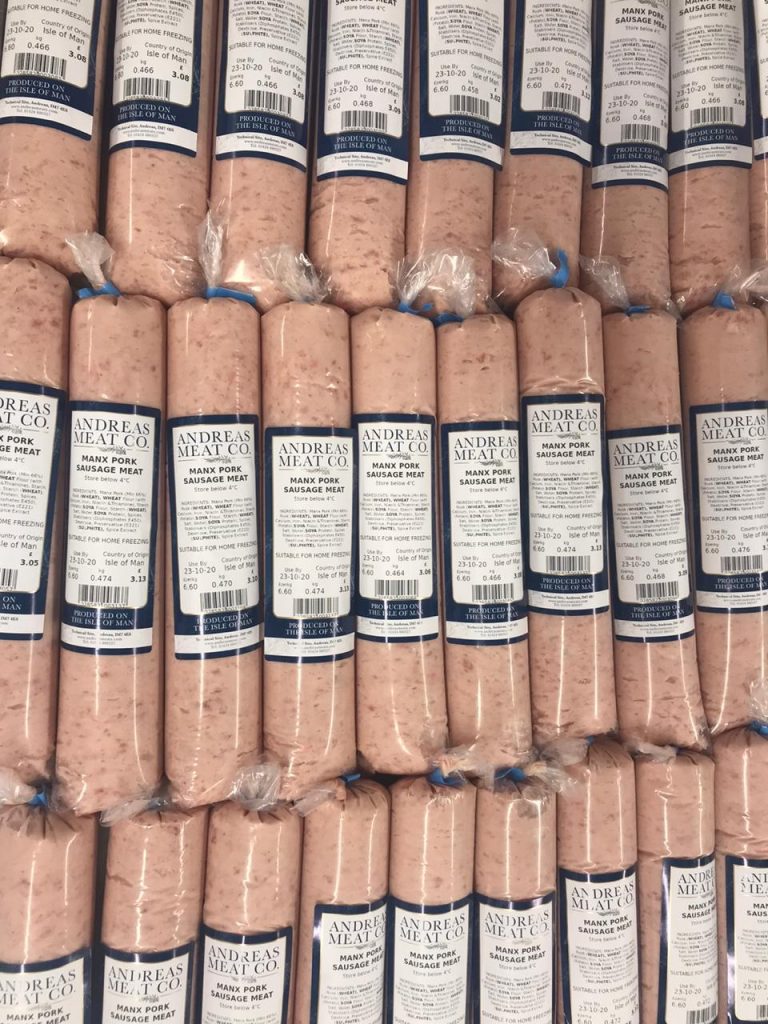 Manx Sausage Meat Andreas Meat Co
